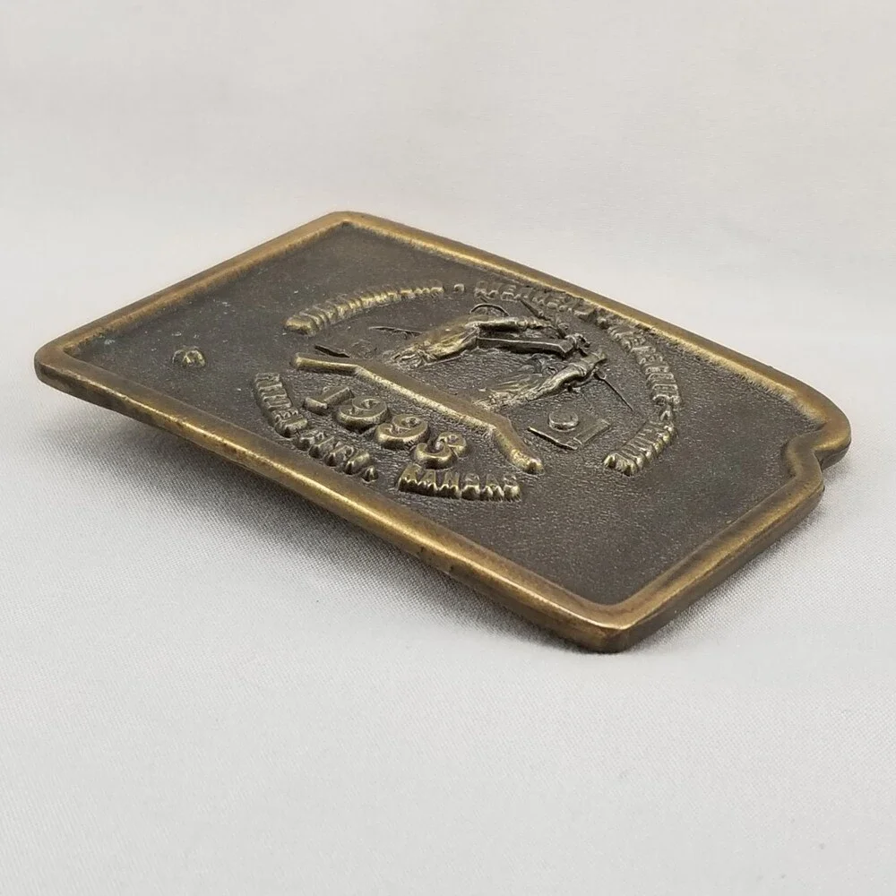Belt Buckle Brass 1993 Underground Overhead Metering School Garden City‎ Kansas